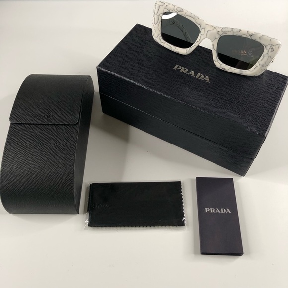Prada Authentic Women’s Marble Cat Eye Sunglasses ~ Brand New! - Picture 8 of 9